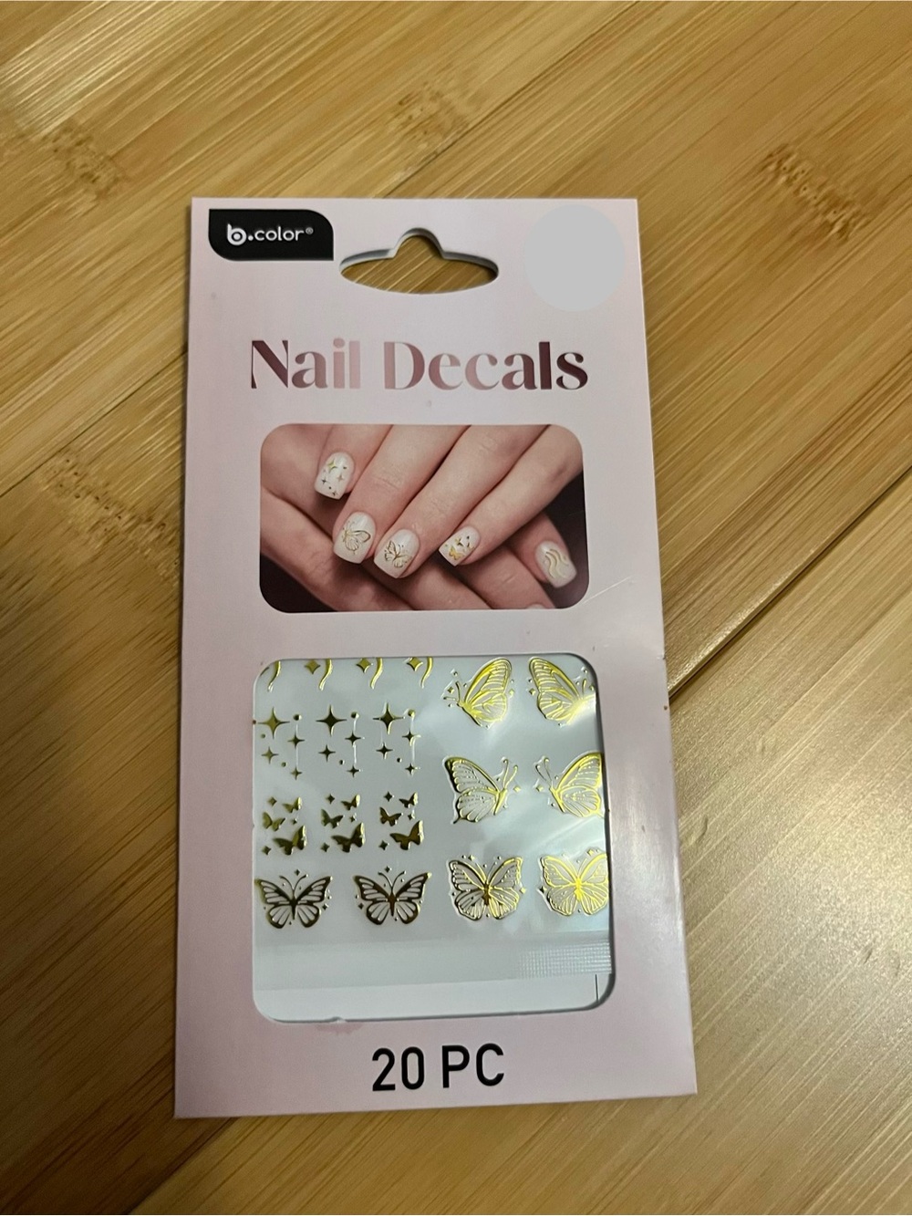 Gold Butterfly Nail Decals - 20 PC